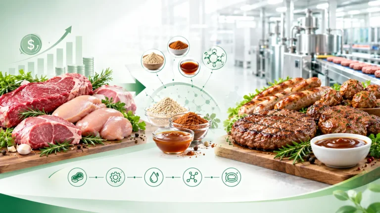 Meat flavor enhancement and raw material cost challenges in industrial food processing